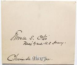 General Elwell Otis Autograph Civil War Commander, Military Governor Philippine