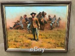General George Custer Signed Letter Civil War-Army WithOriginal Painting PSA/DNA