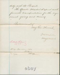 General George Henry Thomas SIGNED AUTOGRAPH Field Orders Dept. Cumberland 1863