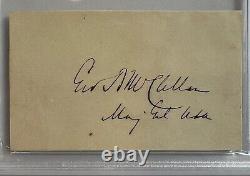 General George McClellan Signed Autograph Inscribed Maj Gen. USA Civil War PSA