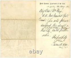 General JOHN DIX Signed Letter Ordering Suspension of NYC Draft Civil War (COA)
