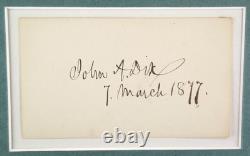 General John Dix Civil War General, Politician U. S Treasury Secretary Autograph