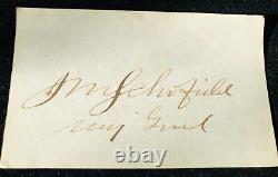 General John Schofield Signature Civil War/ Autograph Clipped Signature A12