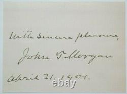 General John Tyler Morgan Confederate Civil War Commander Autograph Card