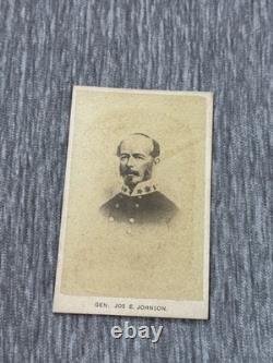 General Joseph E. Johnston Civil War Confederate CDV Photo Soldier US Army