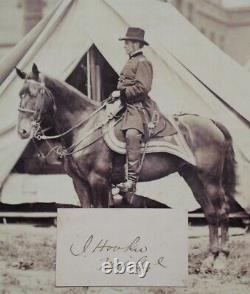 General Joseph Hooker Civil War Union Commander Autograph Card''Rare'