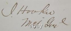 General Joseph Hooker Civil War Union Commander Autograph Card''Rare'