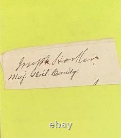 General Joseph Hooker, Civil War Union Commander, Autograph''Rare'