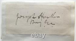 General Joseph Hooker Civil War Union Commander Autograph''Rare'