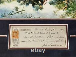 General Joshua Chamberlain Civil War Gettysburg Signed Autograph Photo Frame JSA