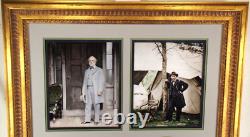 General Lee, General Grant Civil War Commanders Autographs Framed Display JSA
