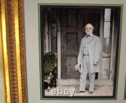 General Lee, General Grant Civil War Commanders Autographs Framed Display JSA