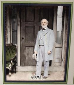 General Lee, General Grant Civil War Commanders Autographs Framed Display JSA