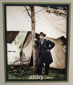 General Lee, General Grant Civil War Commanders Autographs Framed Display JSA
