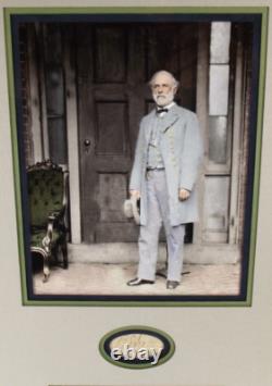 General Lee, General Grant Civil War Commanders Autographs Framed Display JSA