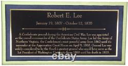 General Lee, General Grant Civil War Commanders Autographs Framed Display JSA