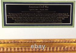 General Lee, General Grant Civil War Commanders Autographs Framed Display JSA