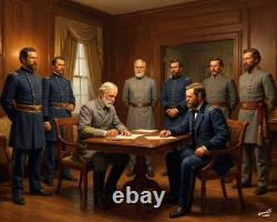General Lee Surenders at Appomattox Court House Canvas Wrap Civil War Art