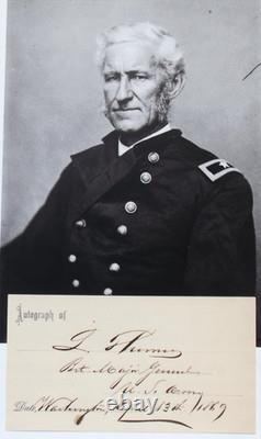 General Lorenzo Thomas Civil War Commander Adjutant General Autograph''Rare'