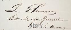 General Lorenzo Thomas Civil War Commander Adjutant General Autograph''Rare' General Lorenzo Thomas Civil War Commander Adjutant General Autograph''Rare'