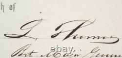 General Lorenzo Thomas Civil War Commander Adjutant General Autograph''Rare'