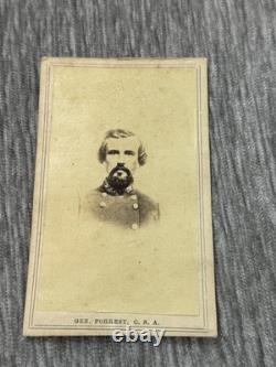 General Nathan Bedford Forrest Civil War Confederate CDV Photo Soldier b