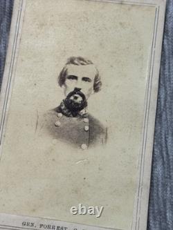 General Nathan Bedford Forrest Civil War Confederate CDV Photo Soldier b