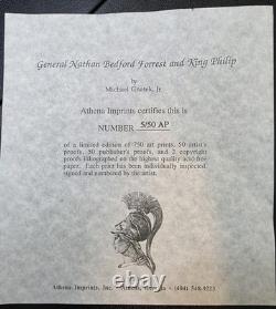 General Nathan Bedford Forrest & King Philip by Michael Gnatek AP #5 withCOA