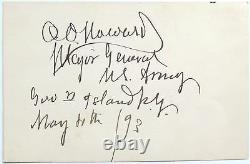 General Oliver O. Howard MOH Union General Civil War Autograph''Rare'