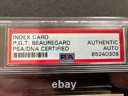 General P. G. T. Pierre Beauregard Civil War Signed Dated PSA/DNA Authentic NICE