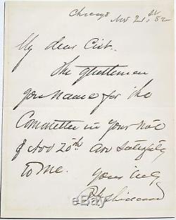 General Philip Sheridan Prominent Union General Civil War Autograph Letter Rare
