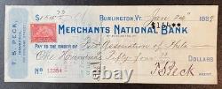 General Theodore Peck Signed Check Civil War Medal of Honor Recipient