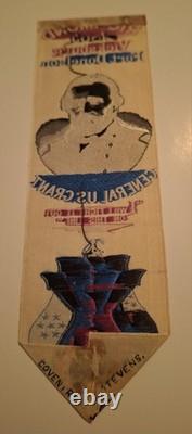 General U. S. Grant Stevensgraph Ribbon 1865 Vicksburg Fort Donelson Richmond