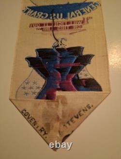 General U. S. Grant Stevensgraph Ribbon 1865 Vicksburg Fort Donelson Richmond