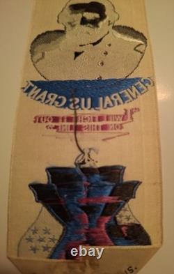 General U. S. Grant Stevensgraph Ribbon 1865 Vicksburg Fort Donelson Richmond