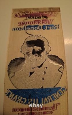 General U. S. Grant Stevensgraph Ribbon 1865 Vicksburg Fort Donelson Richmond