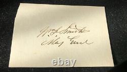 General William Farrar Smith Signature Civil War/ Autograph Clipped /A13