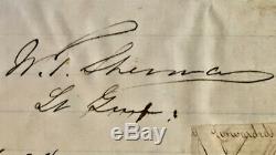 General William T. Sherman Signed Page With 4 Civil War Union Generals PSA/DNA