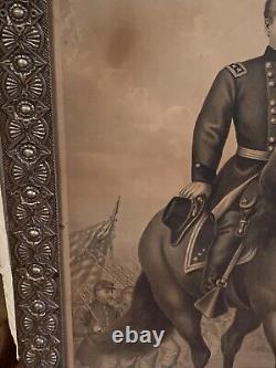 General Winfield S. Hancock Battle Lithograph Kurz & Allison Art Studio Chicago