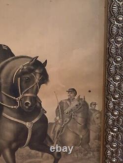 General Winfield S. Hancock Battle Lithograph Kurz & Allison Art Studio Chicago