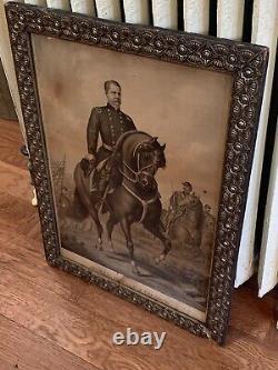 General Winfield S. Hancock Battle Lithograph Kurz & Allison Art Studio Chicago