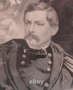 George B. Mcclellan CIVIL War General Bufford Lithograph Boston Framed