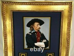 George Custer Civil War, Indian Wars Autograph Framed Display JSA Authenticated