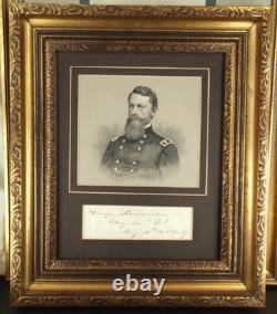 George Stoneman Civil War Union Major General Cavalry Commander Autograph'Rare