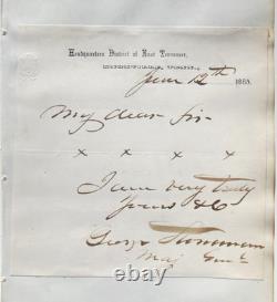 George Stoneman Civil War Union Major General Cavalry Commander Autograph'Rare