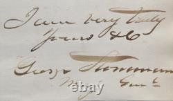 George Stoneman Civil War Union Major General Cavalry Commander Autograph'Rare