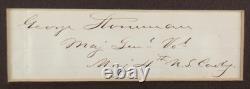 George Stoneman Civil War Union Major General Cavalry Commander Autograph'Rare