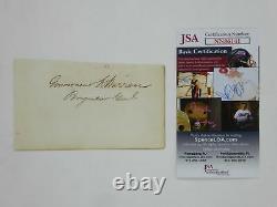 Gouverneur K Warren Signed 3x5 Cut Paper Union Army General Civil War JSA COA
