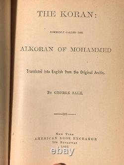 HTF 1881 George Sale Koran Islam Muslim Owned Congressman CivilWar General Wisco
