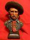 Hand Painted Ron Tunison Civil War General George Custer Cold Cast Bronze Bust